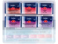 Набор акварели "Ладога" Фиолетовые и розовые цвета 6 шт х 2,5 мл, в пластиковом коррексе