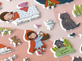 Наклейки объемные MESHU "Little red", 10*23 см, пакет европодвес