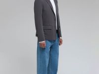 Однобортный пиджак с хлопком