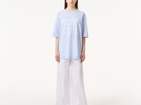 Женская хлопковая футболка Lacoste