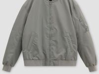 Утепленная куртка-бомбер с капюшоном