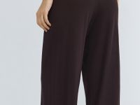 Широкие вязаные брюки, Коричневый