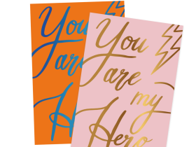 Открытка "You are my hero" - pink