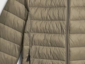 Утеплённая лёгкая куртка с воротником-стойкой, Бежевый