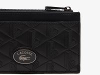 Кожаный кошелёк-монетница Lacoste Monogram на молнии