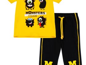 Комплект детский трикотажный для мальчиков: фуфайка (футболка), брюки