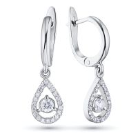 Серьги из белого золота с бриллиантами э0901сг06162800