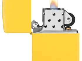 Зажигалка ZIPPO Classic с покрытием Sunflower, латунь/сталь, желтая, глянцевая, 38x13x57 мм