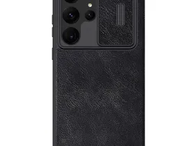 Чехол-книжка Nillkin Qin Prop Leather для Samsung Galaxy S23 Ultra экокожа (черный)