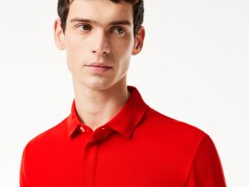 Мужское поло Lacoste PARIS стандартного кроя