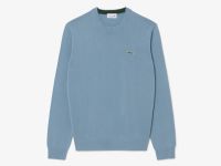 Однотонный хлопковый свитер Lacoste с круглым вырезом
