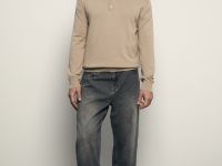 Поло с длинным рукавом из хлопка