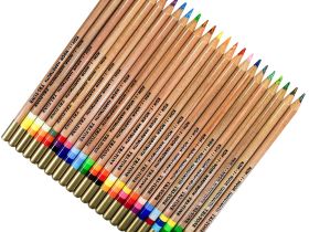 Набор карандашей многоцветных Koh-I-Noor "TRI-TONE 3444" 24 шт, металл.коробка