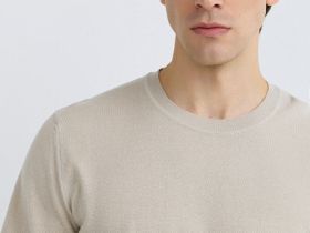 Футболка из текстурной ткани, Бежевый