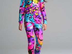 Термокомплект трикот. для девочек: фуфайка (футболка) с длин. рук, брюки для эпизод. использования