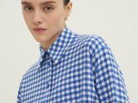 Рубашка свободного силуэта в клетку