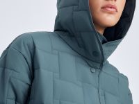 Утепленное стеганое полупальто