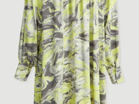 Платье свободного силуэта с принтом