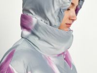 Пуховое пальто с воротником-стойкой