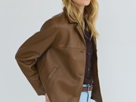 Куртка из искусственной кожи, Желтый