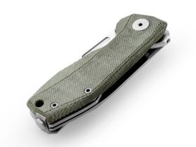 Складной нож LionSteel NANO, сталь MagnaCut, рукоять титан/микарта, зеленый
