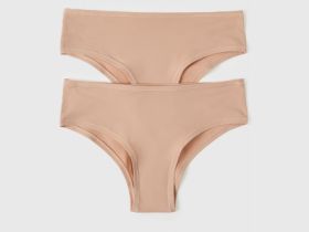 Трусы-хипстеры, 2 шт., Бежевый