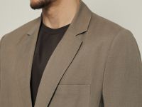 Однобортный пиджак с добавлением льна