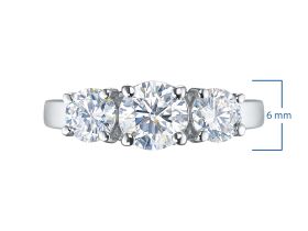 Классическое кольцо из белого золота э4012кц10220103_white