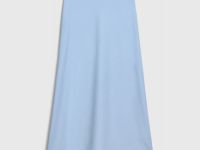 Юбка макси из поливискозы, Голубой