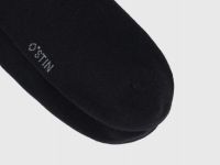 Высокие носки в рубчик, Черный