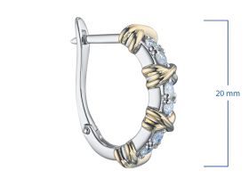 Серьги из комбинированного золота э4812сг07156100_white