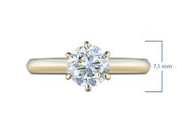 Кольцо из желтого золота с бриллиантом э0301кц03220892