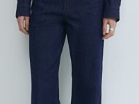 Широкие джинсы Wide leg с ремнём, Синий