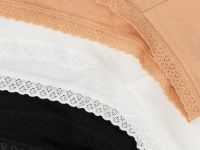 Трусы-хипстеры с кружевом, 3 шт., Белый