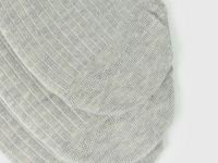 Носки-следки из хлопка в рубчик, 3 пары, Серый