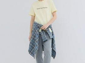 Футболка с принтом, Желтый