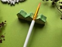 Подставка под кисти "Домики с салатовыми крышами" 7,5х3,5 см