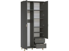 Распашной шкаф Пронто 2-100x220 Графитовый