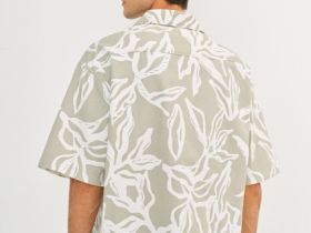 Рубашка с коротким рукавом, Бежевый