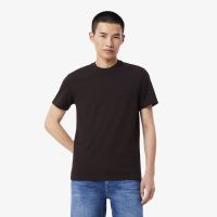 Мужская футболка Lacoste с воротником в полоску из эластичного хлопка