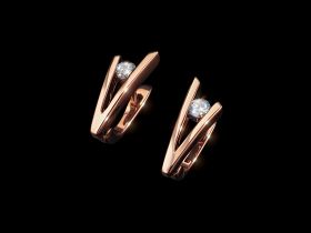 Серьги из красного золота с бриллиантами э0201сг11134300
