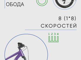 Подростковый велосипед Format 6612 24, год 2022, цвет Фиолетовый