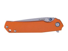 Нож складной Ruike P801-J, сталь 14C28N, рукоять G10, оранжевый