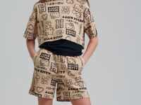 Комплект трикотажный для девочек: майка, шорты, фуфайка (футболка)