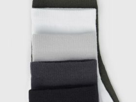 Короткие носки для мальчиков, 5 пар, Серый