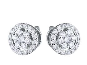 Пусеты из белого золота э4712пс05165600