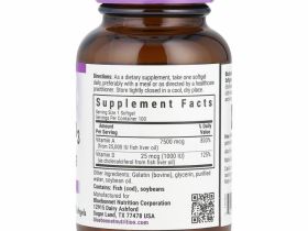 Bluebonnet Nutrition, витамины A и D3, 100 капсул