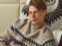 Джемпер с жаккардовым узором, Бежевый