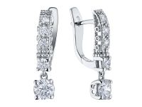 Серьги из белого золота с бриллиантами э0901сг03141500