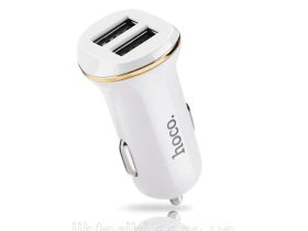 Автомобильное зарядное устройство Hoco Z1 2XUSB 2.1A/11W (White)
